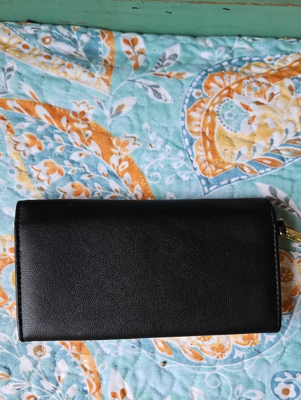 NWOT! Juicy Couture Y2K Brand Black Wristlet Wallet with Daisy Heart - Picture 4 of 4